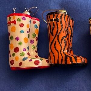 NWT! Boot Ornaments | Set of 3